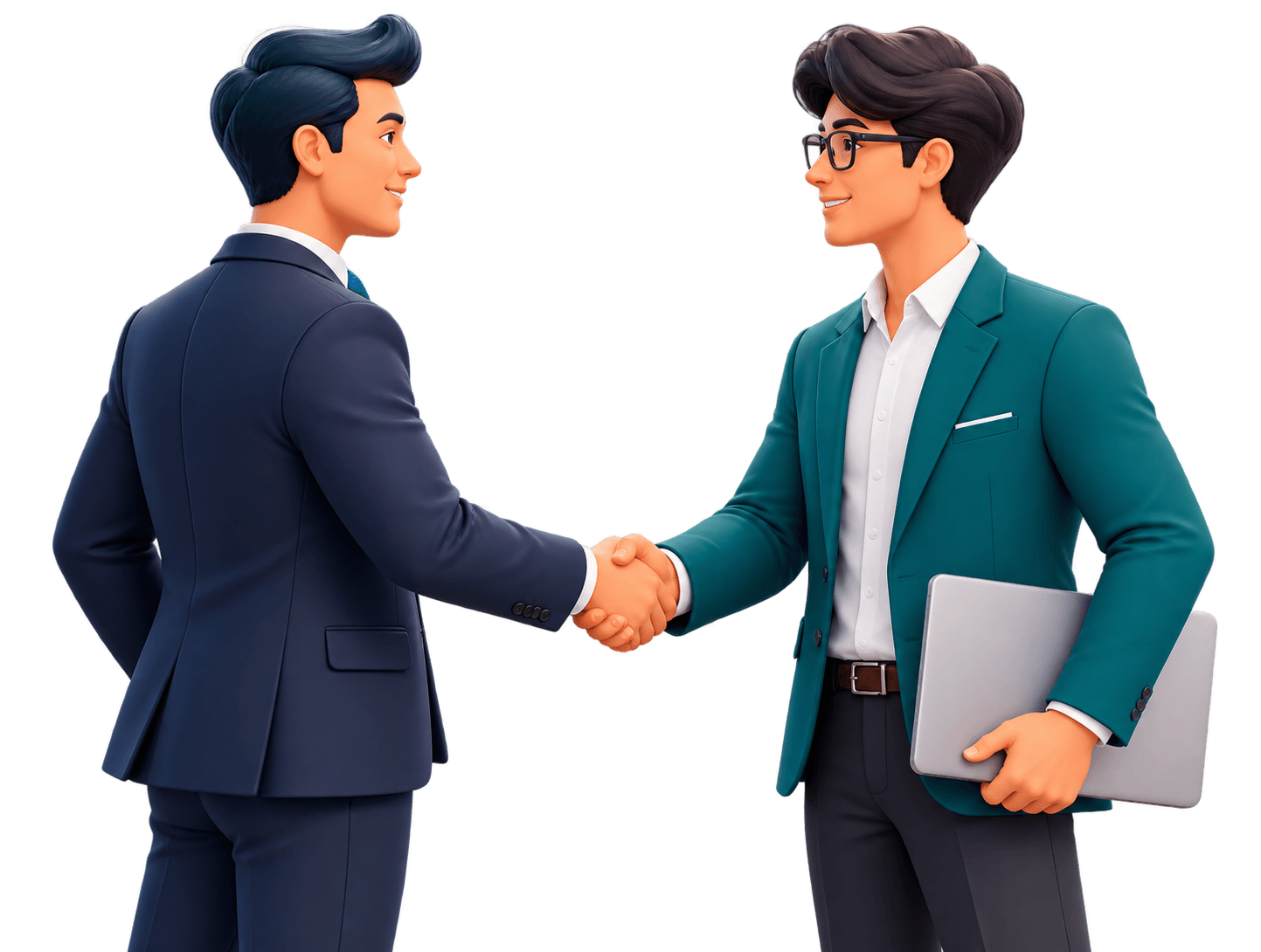 Two colleagues shaking hands
